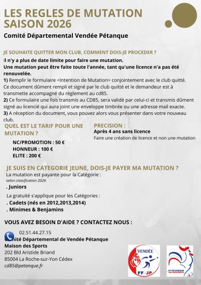 Les règles de Mutation 